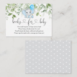 かわいい象の赤ちゃんシャワー少年の本ベビー エンクロージャーカード