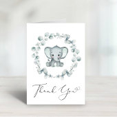 かわいい象の赤ちゃんシャワー サンキューカード