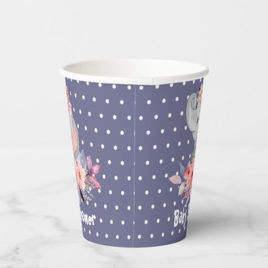 かわいい象の赤ちゃんシャワー 紙コップ (右)