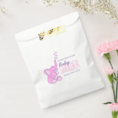 かわいい象の赤ちゃんパーソナライズされたシャワーバッグ フェイバーバッグ (封をした状態)
