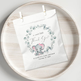 かわいい象の赤ちゃん女の子シャワーありがとう フェイバーバッグ