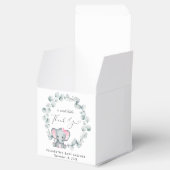 かわいい象の赤ちゃん女の子シャワーありがとう フェイバーボックス (オープン)