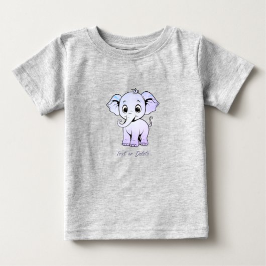 かわいい象の赤ちゃんTシャツ ベビーTシャツ (正面)