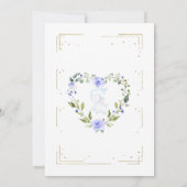 かわいい象の金ゴールドグリッター男の子ベイビーシャワー 招待状 (裏面)