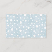 かわいい象の青い本ベビーチケット エンクロージャーカード (裏面)