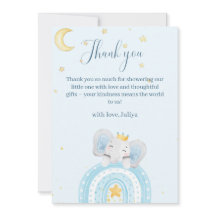 かわいい象の青い男の子の赤ちゃんシャワー