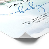 かわいい象の青い花はベビーゲームを言わない ポスター (角)