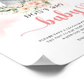 かわいい象の青い花はベビーゲームを言わない ポスター (角)