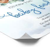 かわいい象の青い花を推測ベビー食べ物ゲーム ポスター (角)