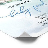 かわいい象の青い花を推測ベビー食べ物ゲーム ポスター (角)