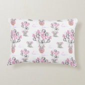 かわいい象の風船&雲ベビーガール アクセントクッション (裏面)