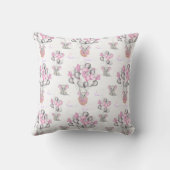 かわいい象の風船&雲ベビーガール クッション (裏面)