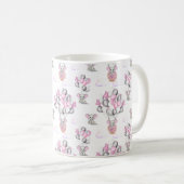 かわいい象の風船&雲ベビーガール コーヒーマグカップ (正面右)