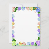 かわいい象の飛ぶ風船 赤ちゃん歓迎会 招待状 (裏面)