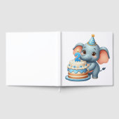かわいい象の2歳の誕生日 ゲストブック (全面)