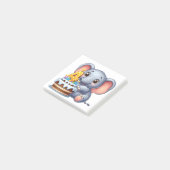 かわいい象の4歳の誕生日 ポストイット (アングル)