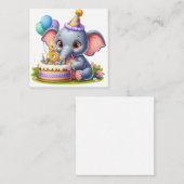 かわいい象の6歳の誕生日 ノートカード (正面/裏面)