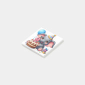 かわいい象の9歳の誕生日 ポストイット (アングル)