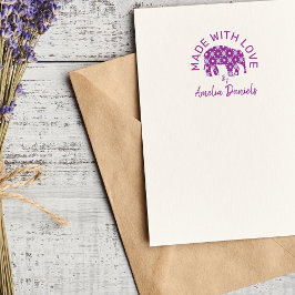 かわいい象を愛して作られる ラバースタンプ