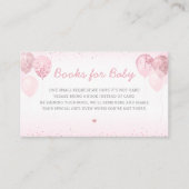 かわいい象ガール赤ちゃんシャワーベビー エンクロージャーカード (正面)
