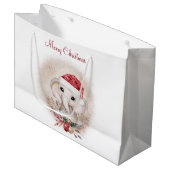 かわいい象クリスマスラージ抱き枕 ラージペーパーバッグ (正面アングル)