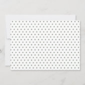 かわいい象グリーン水玉模様ベビーシャワー 招待状 (裏面)