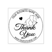 かわいい象ハンドメイド小規模企業ありがとう ラバースタンプ (インプリント)