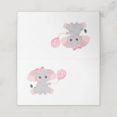 かわいい象バルーンピンク座席表 プレイスカード (外部開封)