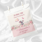 かわいい象バルーンピンク赤ちゃん女の子1歳の誕生日 フェイバーバッグ