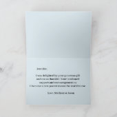 かわいい象ビッグブルー感謝していサンキューカード カード (内部)