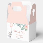 かわいい象ピンクのバルーン女の子の赤ちゃんシャワー フェイバーボックス (オープン)