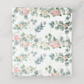 かわいい象ピンクのフローラ緑の赤ちゃんシャワー プレイスカード (内部開封)