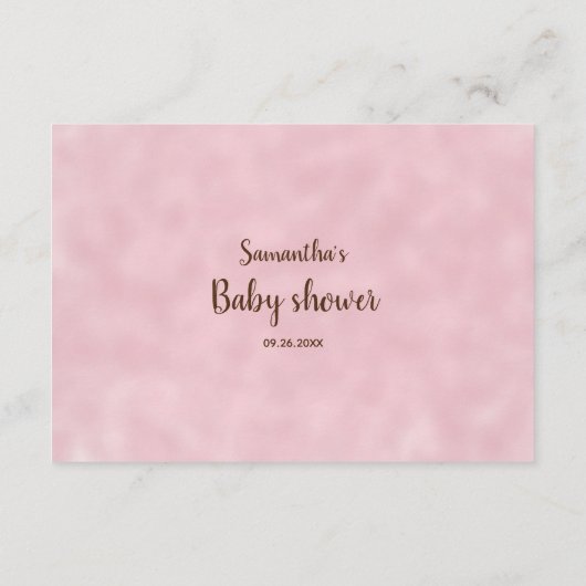 かわいい象ピンクの女の子の本リクエスト赤ちゃんシャワー エンクロージャーカード