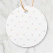 かわいい象ピンクボホガール赤ちゃんシャワー フェイバータグ (裏面)