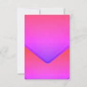 かわいい象ピンク紫のハート女の子ベビーシャワー 招待状 (裏面)