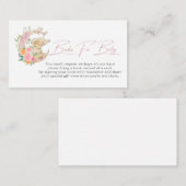 かわいい象フローラムーンベビーシャワー予約リクエスト エンクロージャーカード (正面/裏面)