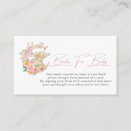 かわいい象フローラムーンベビーシャワー予約リクエスト エンクロージャーカード