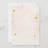 かわいい象ブルーピーチグリーンフローラ赤ちゃんシャワー 招待状 (裏面)