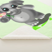 かわいい象ベビーシェルパブランケット – 選択カラー シェルパブランケット (3/4)