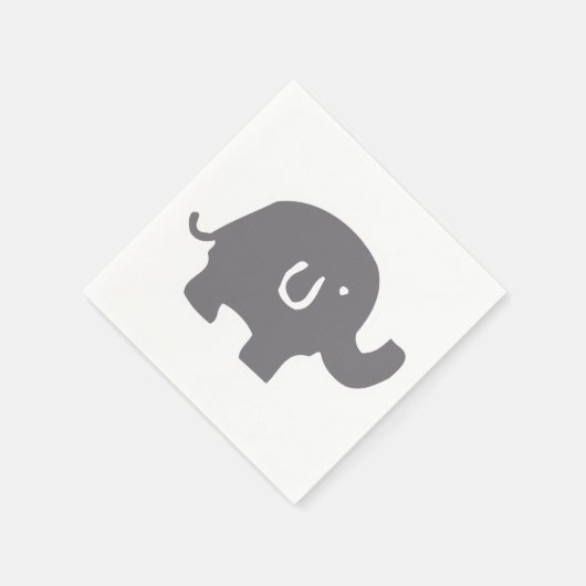 かわいい象ベビーシャワー紙ナプキンス スタンダードカクテルナプキン (角)