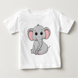 かわいい象ベビーTシャツ ベビーTシャツ