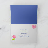 かわいい象ママとベビー母の日 カード (内部)