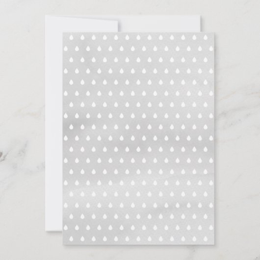 かわいい象男女兼用の赤ちゃんシャワー 招待状 (裏面)