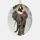 かわいい象皮動物のジャングル野生動物アフリカ動物動物園 セラミックオーナメント (右)