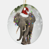 かわいい象皮動物のジャングル野生動物アフリカ動物動物園 セラミックオーナメント (左)