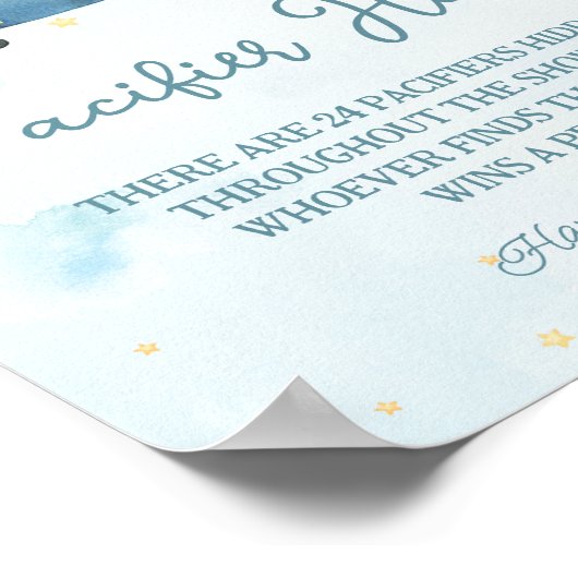 かわいい象飛行機アドベンチャーおしゃぶり狩りゲーム ポスター (角)