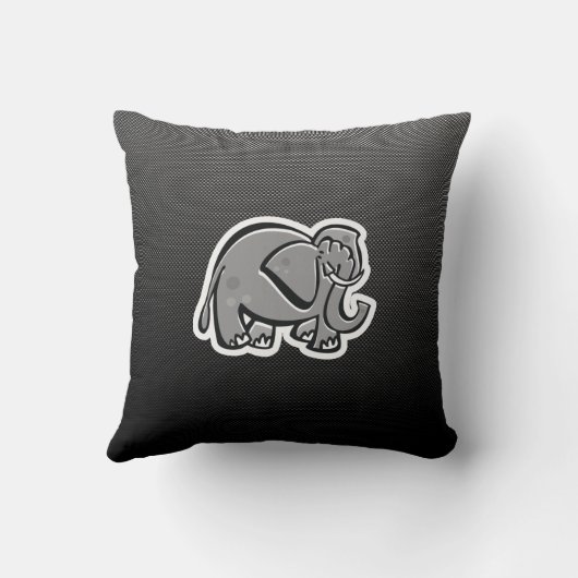 かわいい象; お洒落 クッション (裏面)