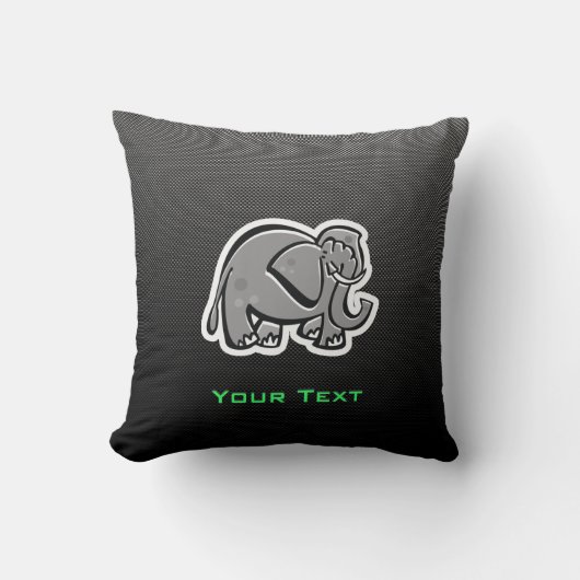 かわいい象; お洒落 クッション (正面)