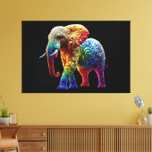 かわいい象 キャンバスプリント (インサイチュ (リビング))