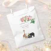 かわいい象&キリンフローラ赤ちゃんシャワーガール フェイバーバッグ (クリップ留めされた状態)